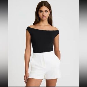 Express Off-Shoulder Black bodysuit top